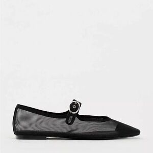Zara mesh Mary Jane flats size 38